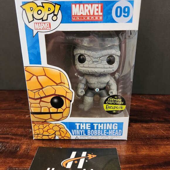 Marvel The Thing (Black & White) Funko PoP! Vinyl Figure #09 Gemini Collectibles - Picture 1 of 8